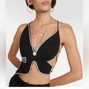 AREA Crystal Embellished Top